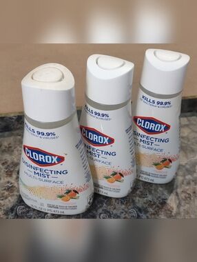 NWT! 3 Clorox Disinfecting Mist Multi-Surface Cleaner Refills – 16oz